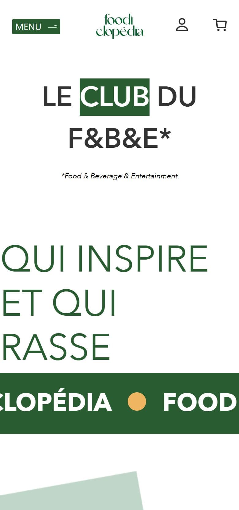 Le site Foodiclopédia sur mobile